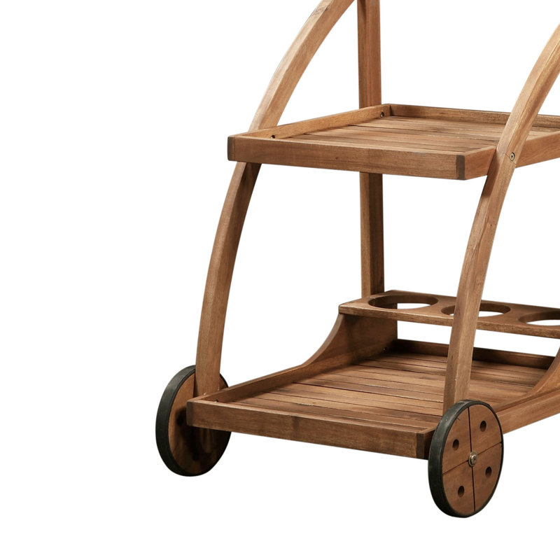 August Grove® Kristy Solid Wood Bar Cart Wayfair